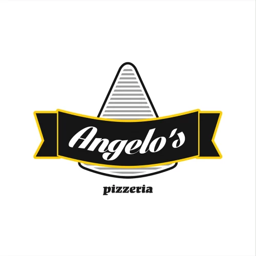 7 logo pizzaria angelo's colorida